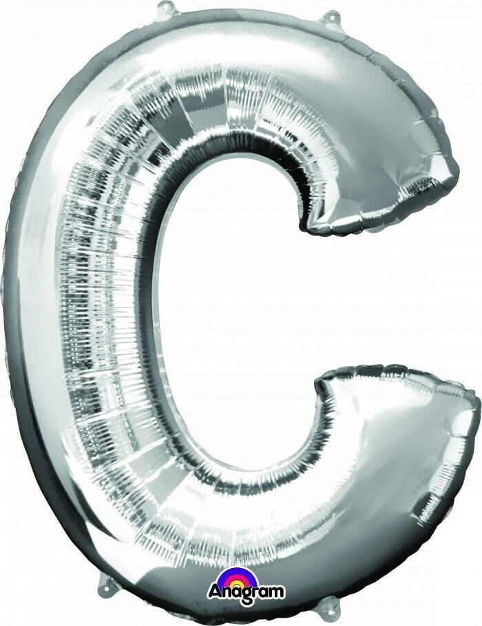 Foil Balloon - Silver C 34&quot;