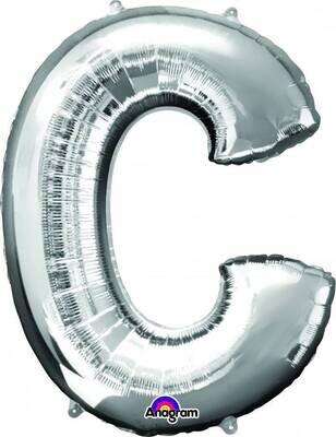 Foil Balloon - Silver C 34&quot;