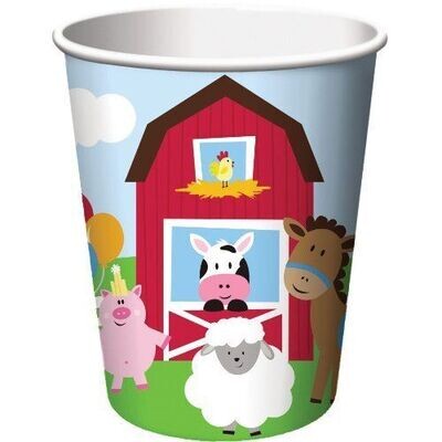 Cups-Farmhouse Fun-Paper-8pk-9 oz