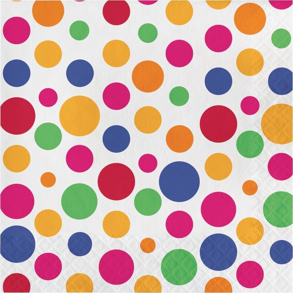 Lunch Napkins- Party Dots- 16pk/2ply