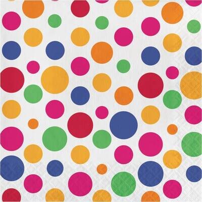 Lunch Napkins- Party Dots- 16pk/2ply