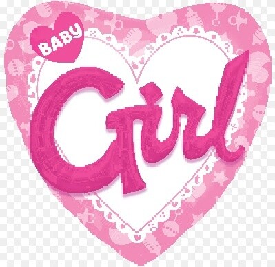 Foil Balloon - 3D Baby Girl Pink - 36&quot;