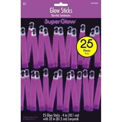 Glow Sticks-Super-Purple-4&#39;&#39;-25pk