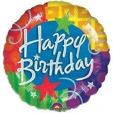 Foil Balloon-Happy Birthday Stars &amp; Sparkles-18&#39;&#39;