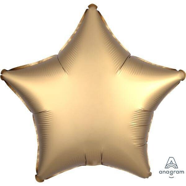 Foil Balloon - Gold Satin - Luxe Star - 18&quot;