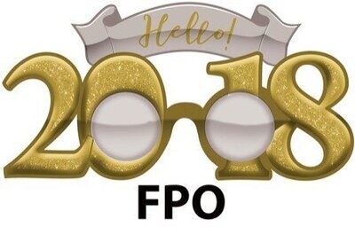 Glitter Glasses Gold - 2018