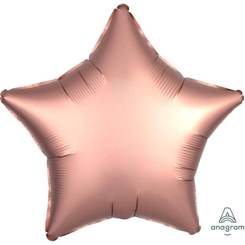 Foil Balloon - Rose Copper - Satin Luxe Star - 18&quot;