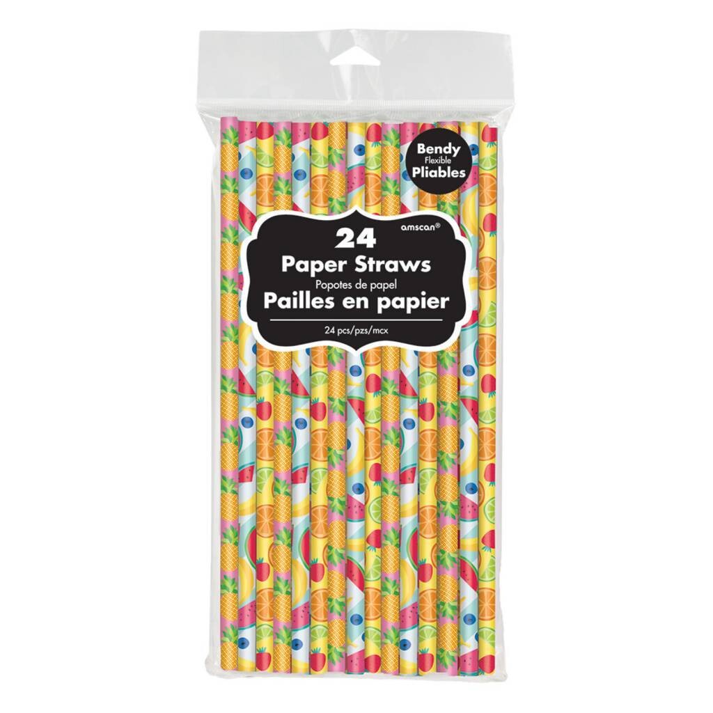 Paper Straws- Fruit- 24pk