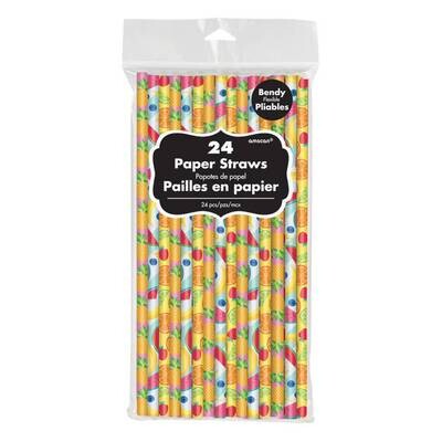 Paper Straws- Fruit- 24pk