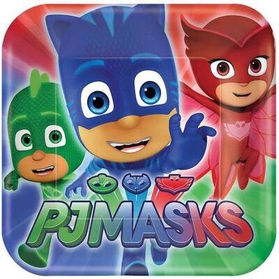 Plates  - BV - PJ Masks - Paper - 7&#39;&#39; - 8pk