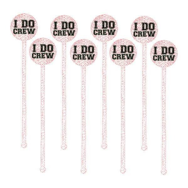 Stirrers Plastic Glitter - Team Bride (18pk)