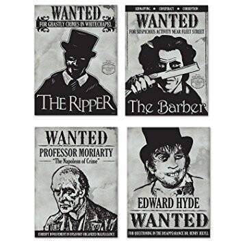 Sign Cutouts-Wanted-Sherlock Holmes - 15.25&#39;&#39;-4pk