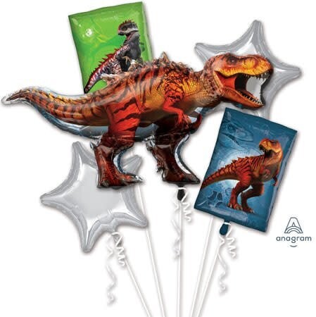 Foil Balloon-5pc Bouquet-Jurrassic World