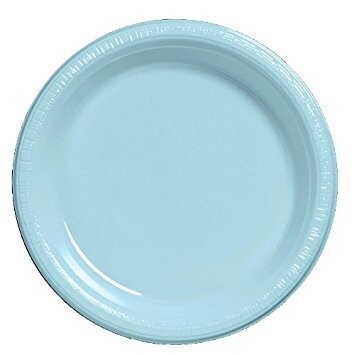 Plastic Plates-20pcs-Pastel Blue (10.25&quot;)