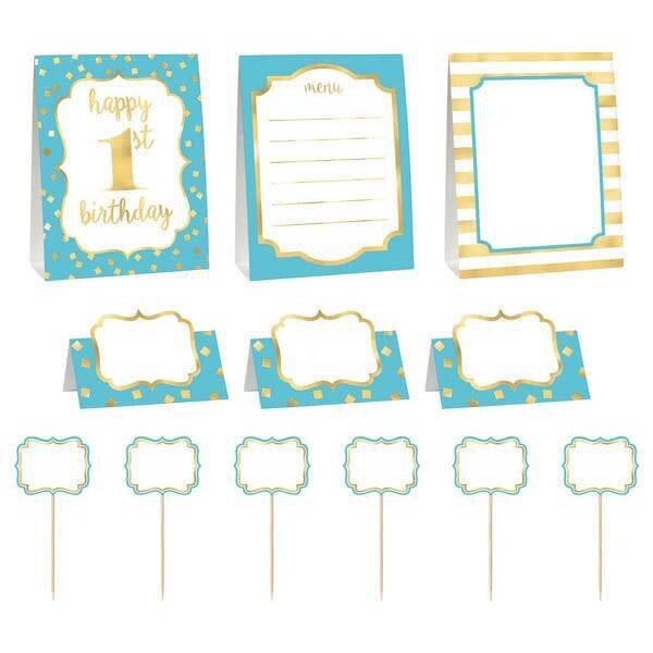 Buffet Decorating Kit - 1st Bday Blue