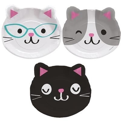 Luncheon Paper Plates- Purr-fect Party