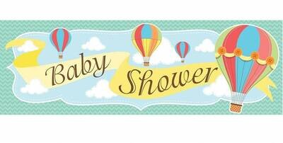 Banner-Baby Shower Up Up and Away-20&#39;&#39;x60&#39;&#39;