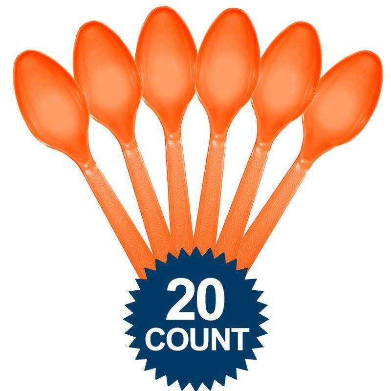 Cutlary - Spoons Orange 20Pk - Premium Quality
