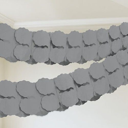 Paper Garland- Silver-12ft