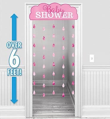Doorway Curtain- Baby Shower- Girl- 39 x 77&quot;