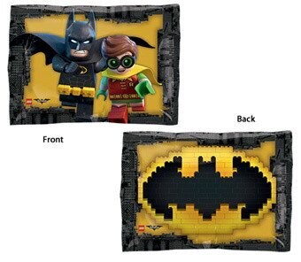 Foil Balloon-Lego Batman and Robin-2 sides-16&#39;&#39; x 12&#39;&#39;
