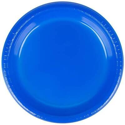 Lunch Plastic Plate - Cobalt Blue 20/9&quot;