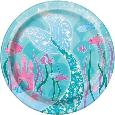 Plates-BEV-Mermaid-8pk-Paper
