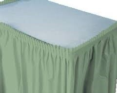 Plastic Table Skirt - Sage Green 33.9 SQ ft.