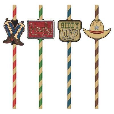 Straws With ADD ONS - Western (12PK)