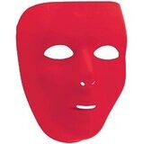 Mask-Full Face-Red-Plastic