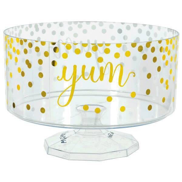Hot-Stamped Trifle Plastic Container, Medium - Gold