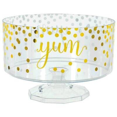 Hot-Stamped Trifle Plastic Container, Medium - Gold