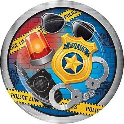 Plates-LN-Police Party-8pk-Paper