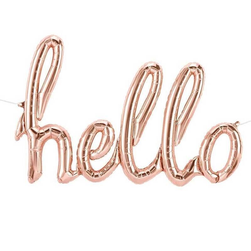 Air filled Foil Balloon Banner - Hello