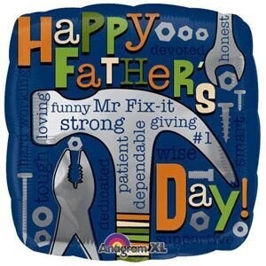 Foil Balloon - happy Father&#39; sDay - Mr. Fix It - 18&quot;