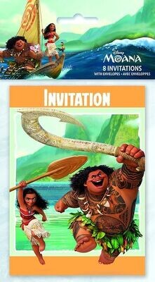 Invitations- Moana- 8pk