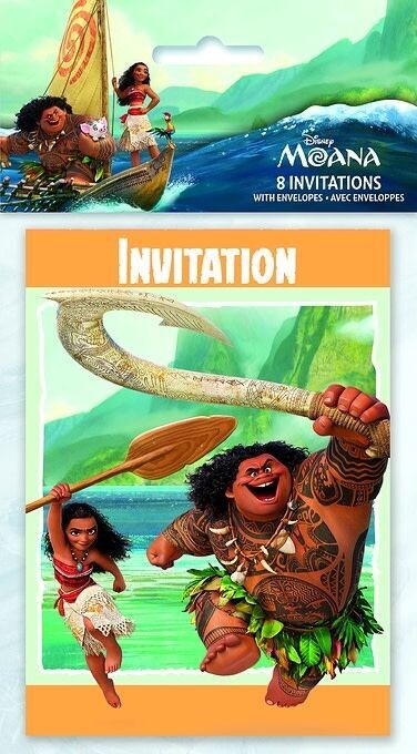 Invitations- Moana- 8pk