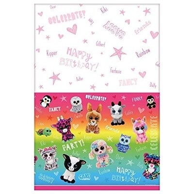 Tablecover- Beanie Boos- Paper- 54&quot; x 96&quot;