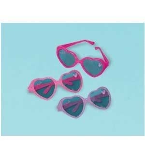 Glitter Heart Glasses-Minnie Boutique-6pk-Plastic