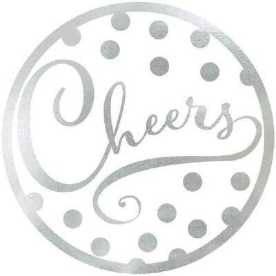 Silver Coasters- Cheers- 18pk