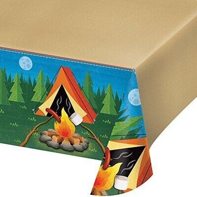Table Cover-Camp Out-54&#39;&#39;x102&#39;&#39;-Plastic