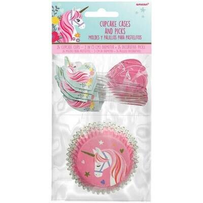 Cupcake Cases and Picks- Magical Unicorn