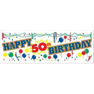 Banner-Happy 50th Birthday-21inx5ft