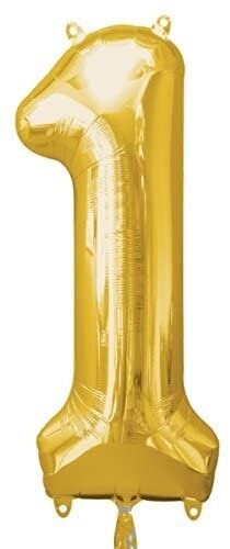 Foil Balloon-# 1-Gold-34&#39;&#39;