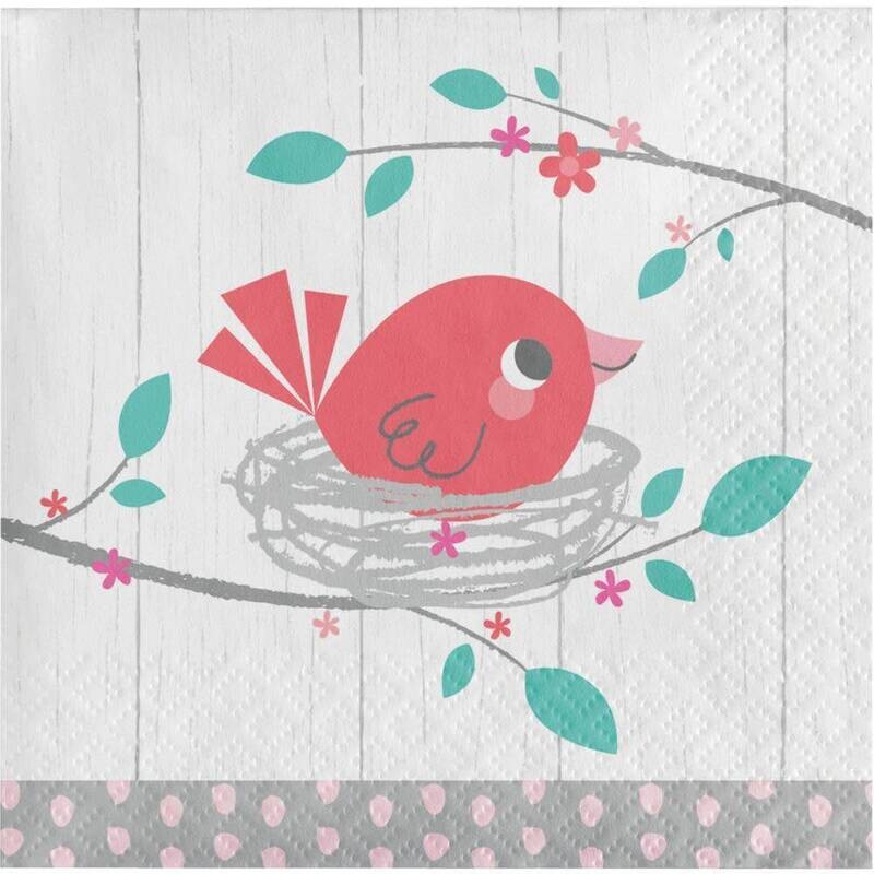 Beverage Napkins- Hello Baby Girl- 16pk-2ply