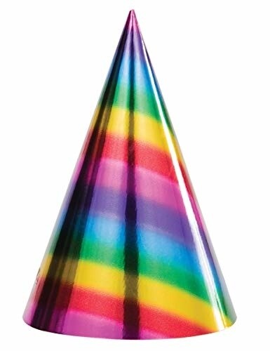 Hat Rainbow Foil 8 Pk