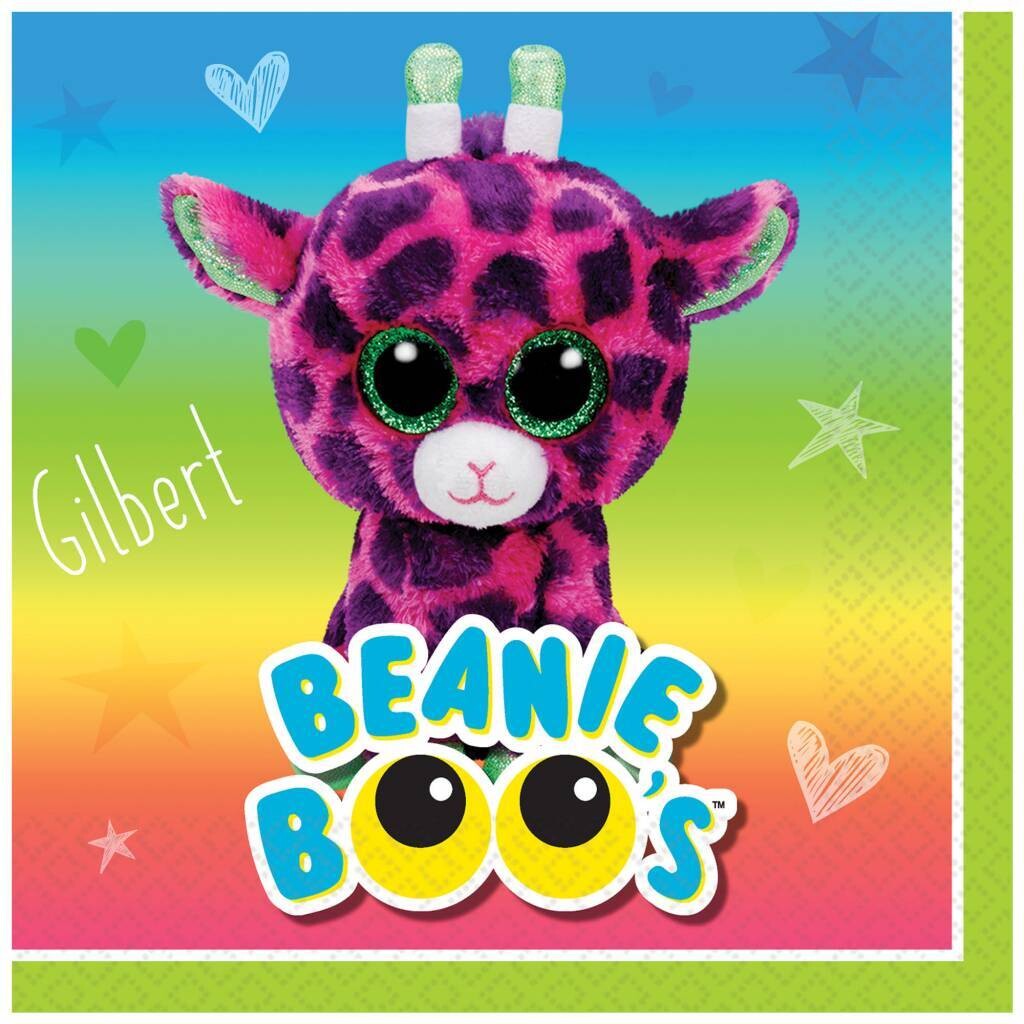 Beverage Napkins- Beanie Boos- 16pk/2ply