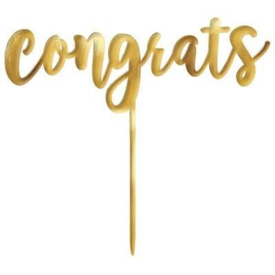 Cake Topper- Congrats- 1pc