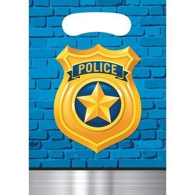 Loot Bags-Police Party-6.5&#39;&#39;x9&#39;&#39;-8pk