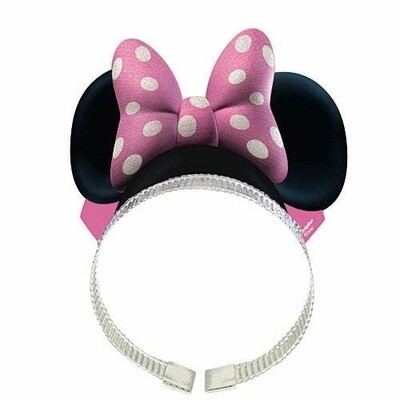 Headband-Minnie Boutique Ears w/Bow-8pk